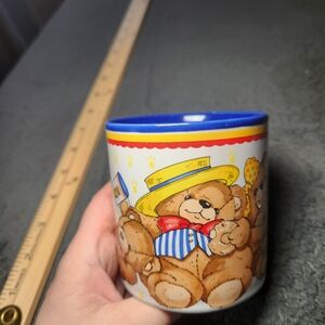 Vintage 1987 Marvelous Mugs Potpourri Press Teddy Bears Donuts Korea  Small Flaw